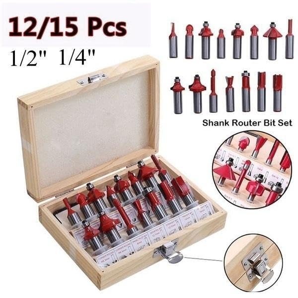 Yanmai Yanmai 12mm Router Bit Set 15 Pcs Multi Shape for RouterTrimmer Combo with Wooden Box Specially Designed for Wood Working0  - Image 2