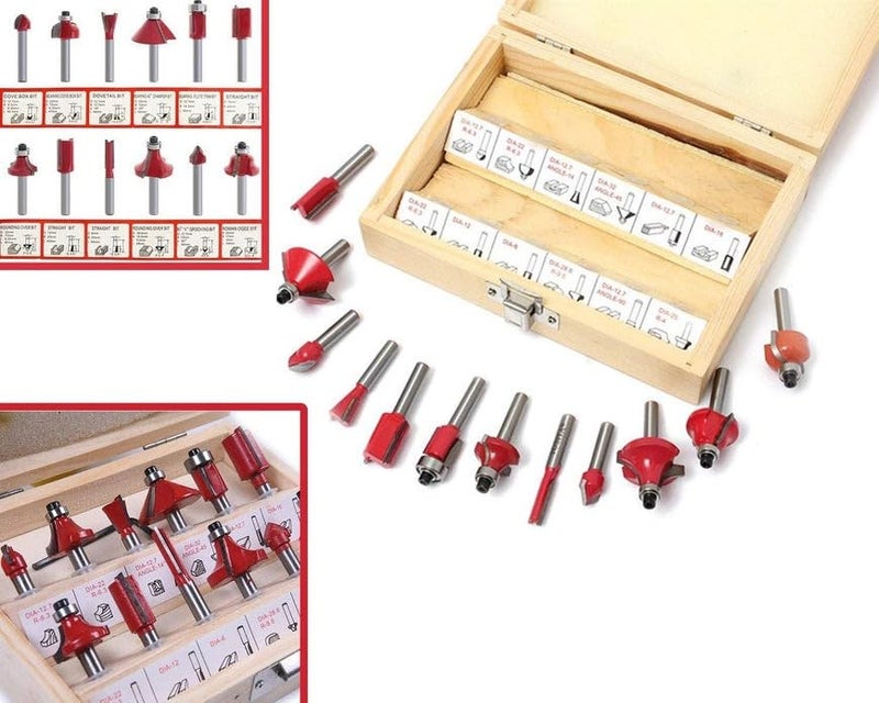 Yanmai Yanmai 12mm Router Bit Set 15 Pcs Multi Shape for RouterTrimmer Combo with Wooden Box Specially Designed for Wood Working0  - Image 3