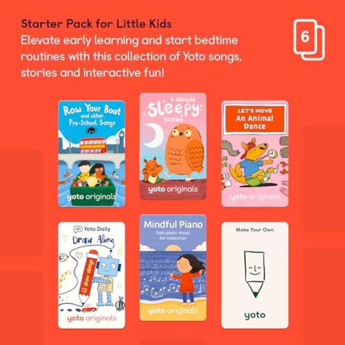 YOTO Player (3rd Gen.) + Starter Pack for Little Kids Bundle  Kids Bluetooth Audio Speaker, All-in-1 Screen-Free Device for Stories Music Podcasts Radio White Noise Thermometer Nightlight - Image 3