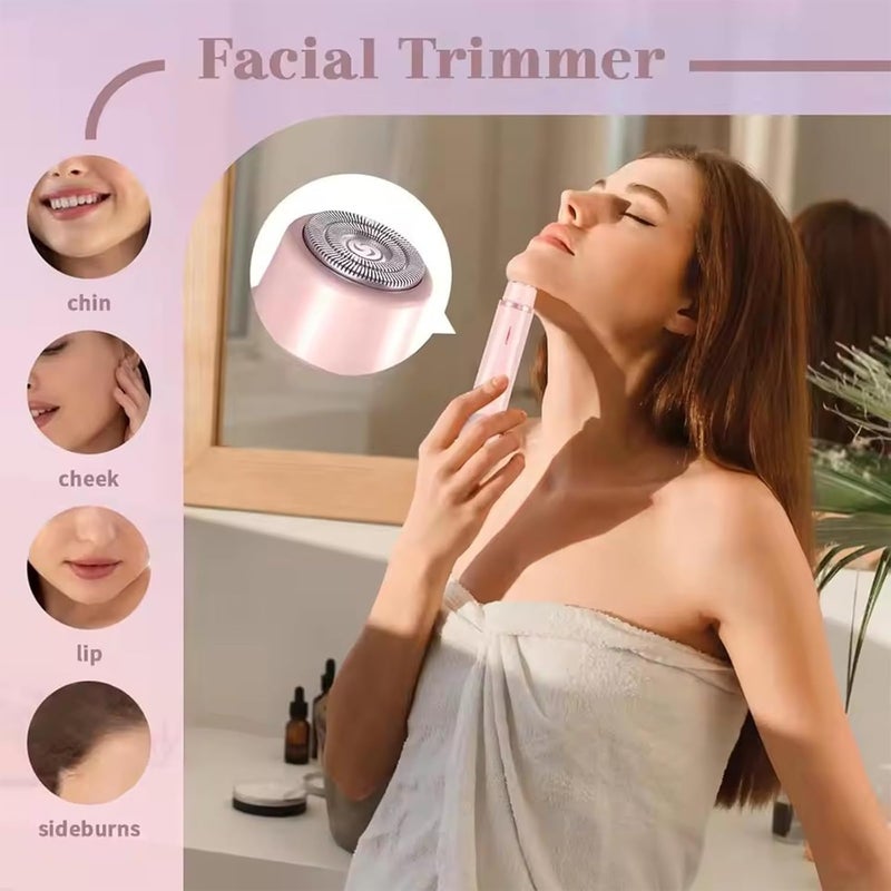 جهاز إزالة الشعر الكهربائي 2 في 1 مع وظائف الجفاف والبلل لقشط الوجه والشفاه والذقن والإبط والساقين - Image 5