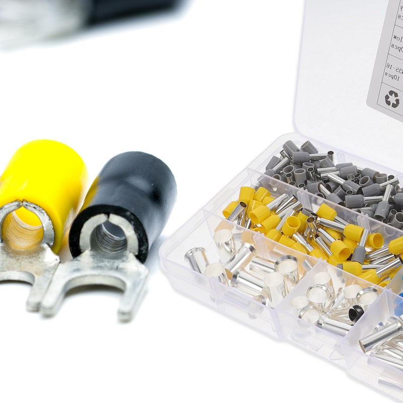 390 قطعة مجموعة فيرولات الأسلاك، أطراف نحاسية مطلية بالقصدير للمشابك من 2 إلى 16 AWG للأسلاك الكهربائية - Image 5