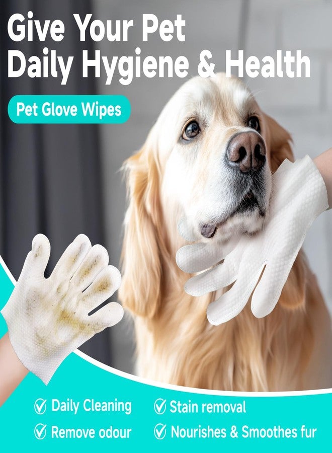 LULUMONSTER Pet Glove Wipes for Dogs and Cats [Individually Wrapped][Hypoallergenic Cleaning & Deodorising] Glove Bathing Wipes Moisture-rich Thickened Gloves for Daily Care, Traveling, Rinse Free Grooming Wipes - Image 3
