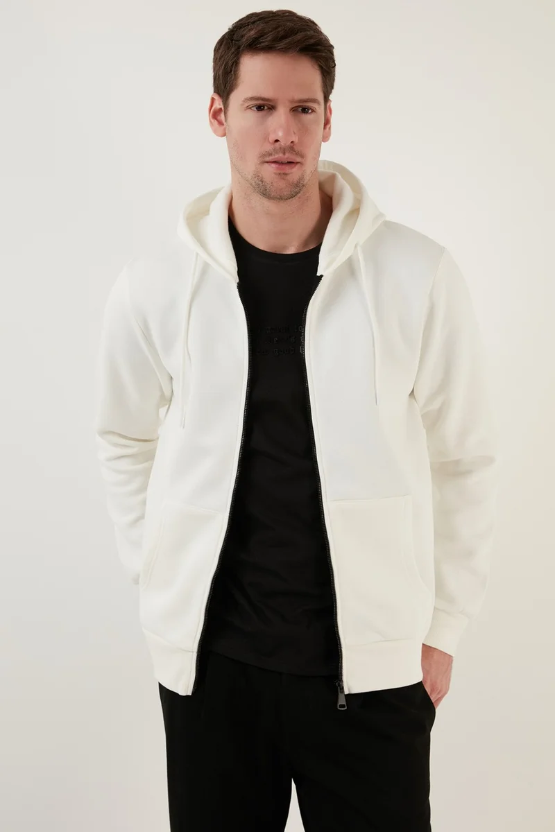Buratti Slim Fit Hooded Zippered Soft Lined Winter Sweat Men's Sweat 5905340