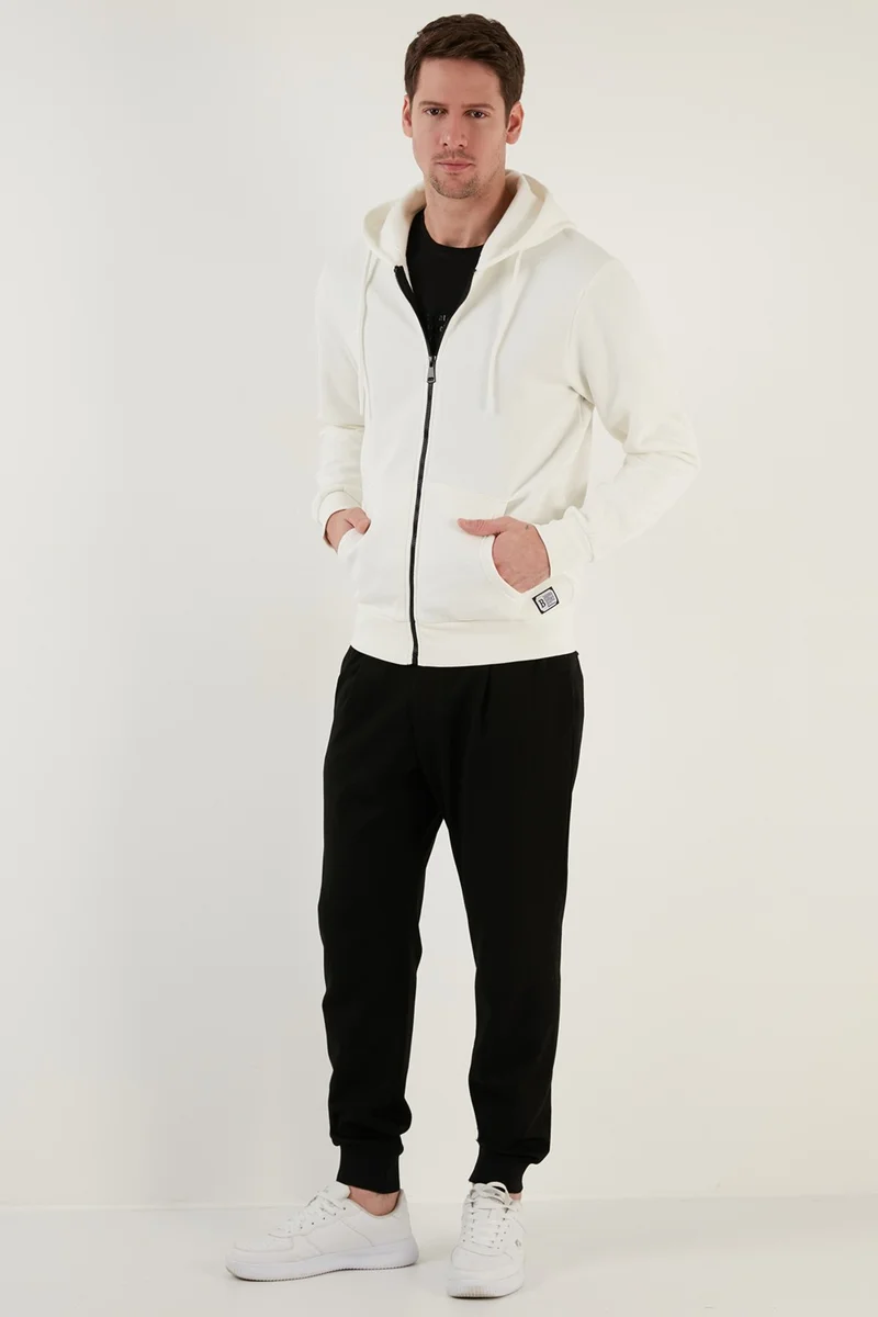 Buratti Slim Fit Hooded Zippered Soft Lined Winter Sweat Men's Sweat 5905340