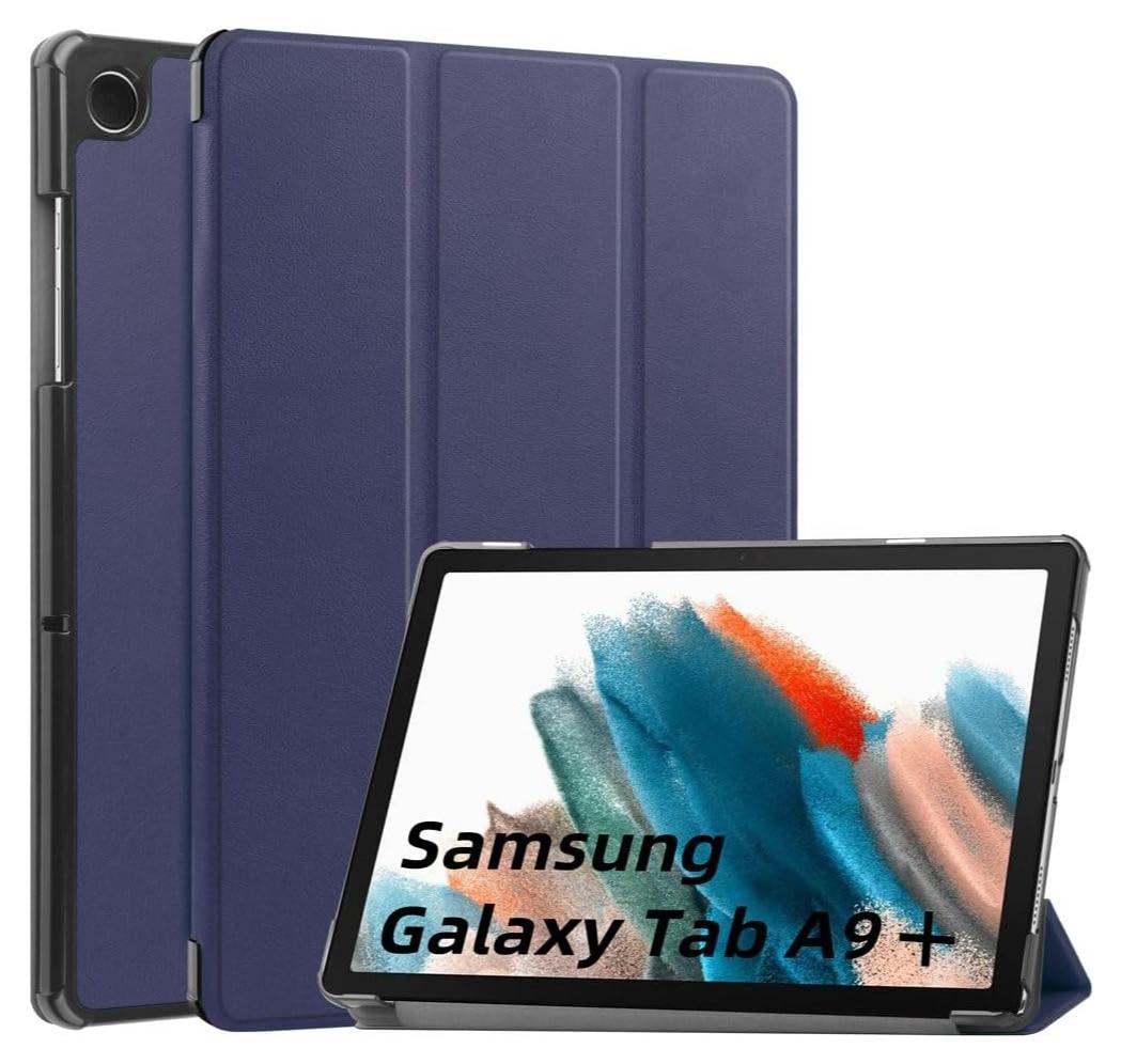 VKL Samsung Galaxy Tab A11+ / A11 Plus 11 Inch 2025/Galaxy Tab A9+/A9 Plus 2023,Custer Case for SM-X210 SM-X216 SM-X218,Ultra-thin PU-Leather Hard Shell Cover - Blue