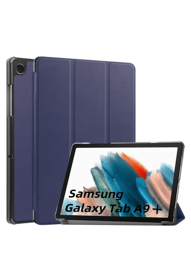 VKL - حافظة سامسونج جالاكسي تاب A9+ A9 بلس 11 بوصة، حافظة كستر لهاتف SM-X210 SM-X216 SM-X218، غطاء صلب رفيع للغاية من جلد البولي يوريثان - أزرق - Image 1