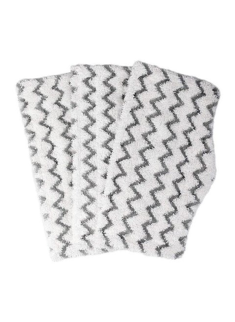 3 Pack Replacement Pads for Shark Steam Mop Series Washable Reusable Dirt Grip Pads Compare to Part （white）
