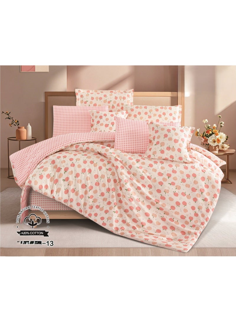 Double bed set made of 100% cotton with modern classic patterns