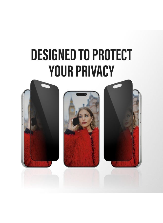 (2 Pack) Privacy Screen Protector for iPhone 17 Pro Max, Hardness Tempered Glass, Anti-Spy, Anti-Fingerprint for iPhone 17 Pro Max - Image 2