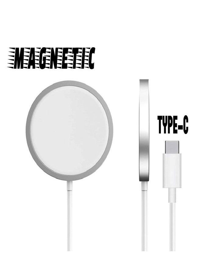 Generic - 20W Charger Head (Type C) + Wireless Magnetic Charger (Type C) - For IPhone And headphones - Image 1