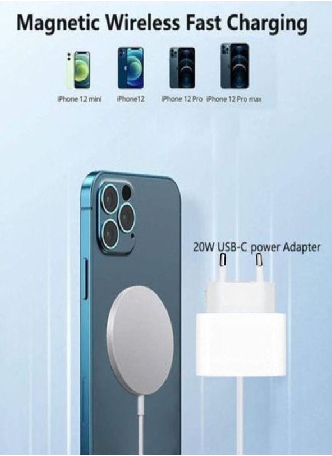 Generic - 20W Charger Head (Type C) + Wireless Magnetic Charger (Type C) - For IPhone And headphones - Image 1