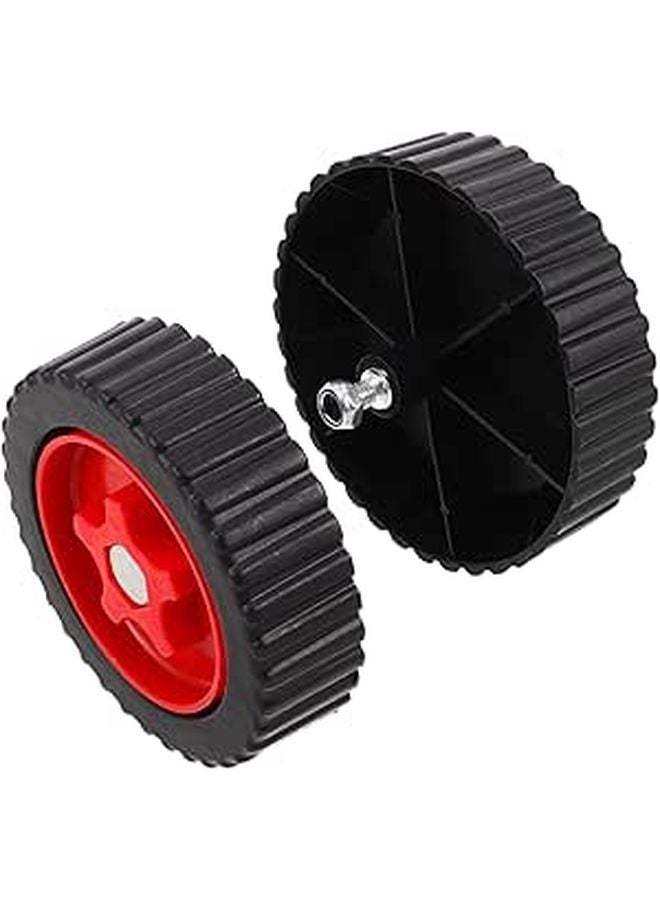 2Pcs Auxiliary Caster Wheels for Lawn Mower Support Easy Installation Trimmer Maintenance - Image 1
