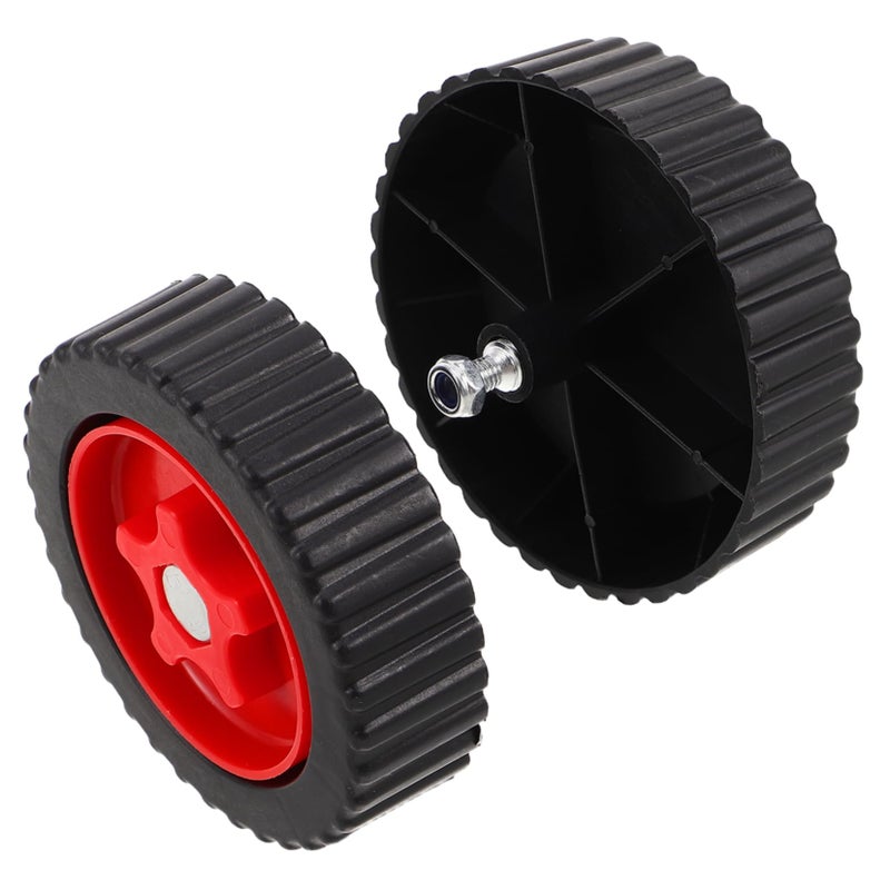 2Pcs Auxiliary Caster Wheels for Lawn Mower Support Easy Installation Trimmer Maintenance - Image 2