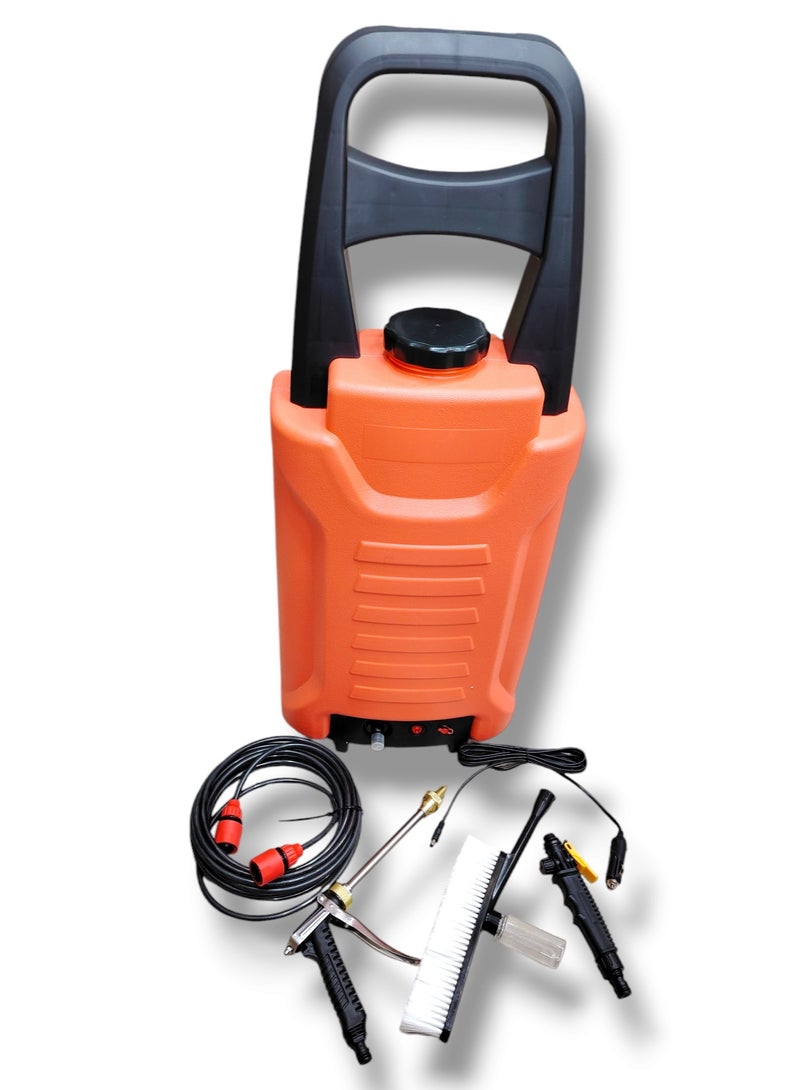 High power pressure washer 12 volt for use in car/home full set with brush / hose / multiple size nozzle - Image 2
