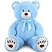 MorisMos Giant Blue Teddy Bear Plush 36in Large Stuffed Animal for Baby Shower Life Size Bear for Kids Girls Girlfriend on Birthday Valentines - Image 3