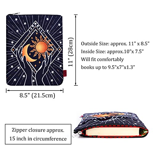 LParkin Astrology Book Sleeve with Zipper for Paperbacks, 11 X 8.5 Inch, Bookish Gift … - Image 5