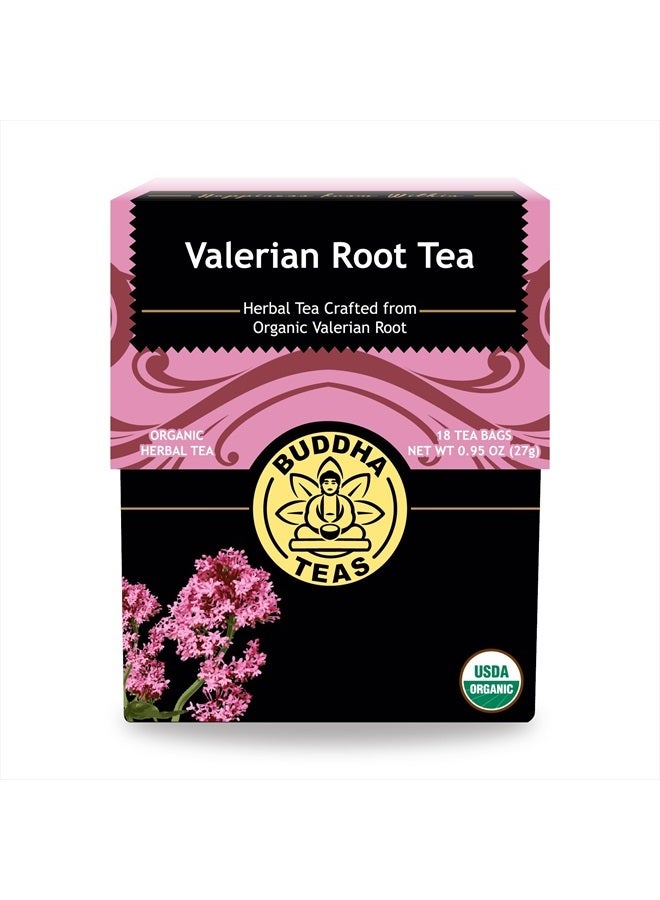 BUDDHA TEAS Organic Valerian Root Tea - OU Kosher, USDA Organic, CCOF Organic, 18 Bleach-Free Tea Bags  - Image 1