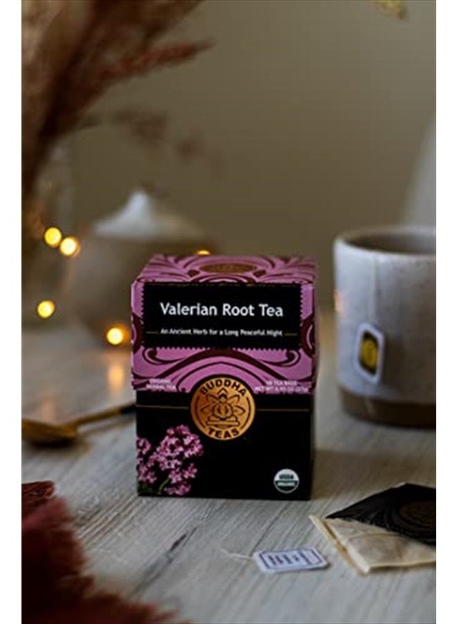 BUDDHA TEAS Organic Valerian Root Tea - OU Kosher, USDA Organic, CCOF Organic, 18 Bleach-Free Tea Bags  - Image 5