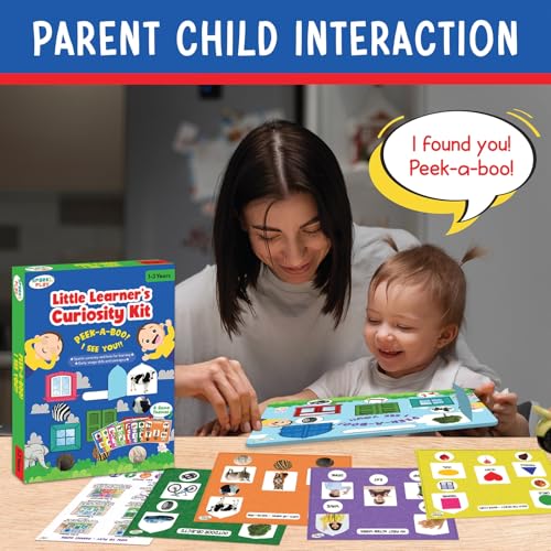 SparkLPlay Educational Toy for Toddlers Ages 1-3. Learning Activities with 8 Peek-A-Boo Games. Learn - Body Parts, Shapes, Animals, Colors, First Words - Image 2