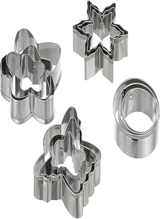 Cookie Cutters for Cake, Biscuits, Fondant 12 Pieces