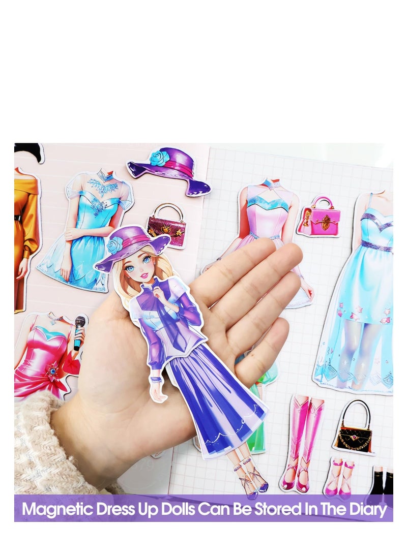 Magnetic Dress Up Dolls, Magnetic Princess Dress Up Paper Dolls Magnet Dress Up Games, Magnetic Dress Up Dolls for Girls Ages 4-7 Learning Created Imagine Set Birthday Gift (Amy) - Image 5