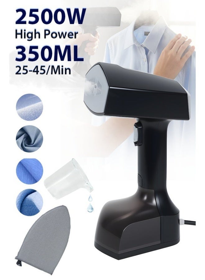 Xoopla 2500W Handheld Garment Steamer, Portable Steam Iron for Clothes with 3 Steam Levels 20s Fast Heat-up Ironing Quick Wrinkle Remover 350ML Detachable Water Tank - Strong Penetrating 25-45g/Min - Image 1