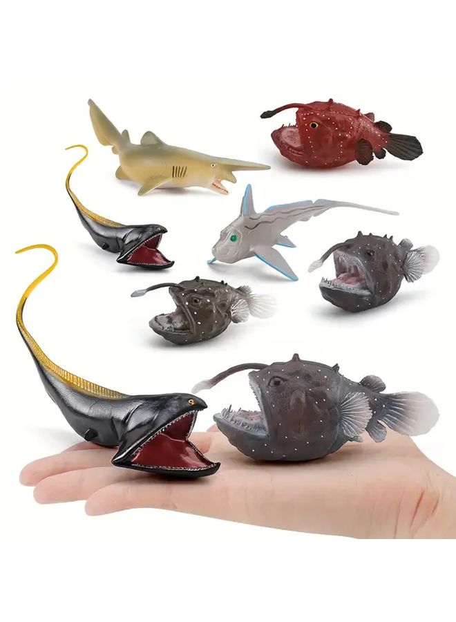 Realistic Silvery Shark Deep Sea Model Desktop Decor For Learning - Image 3