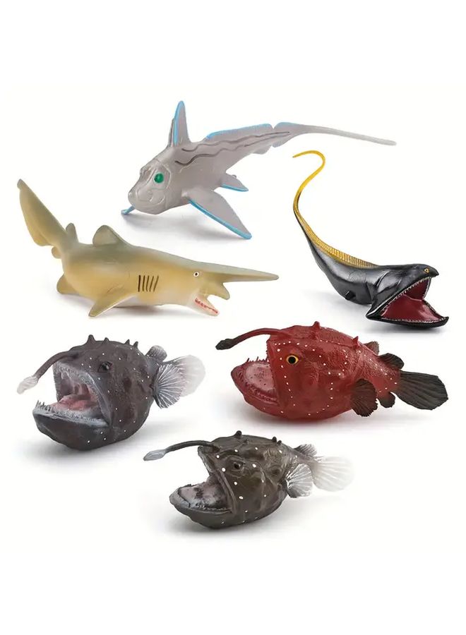 Realistic Silvery Shark Deep Sea Model Desktop Decor For Learning - Image 4