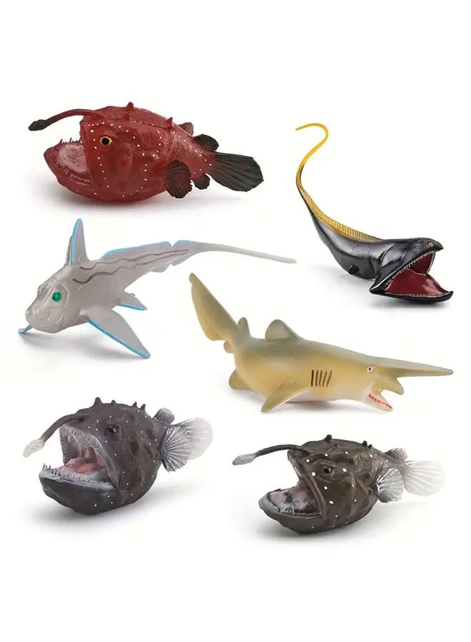 Realistic Silvery Shark Deep Sea Model Desktop Decor For Learning - Image 1