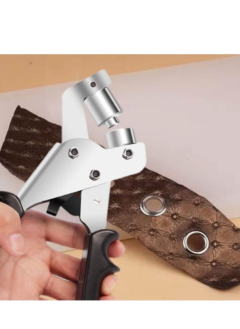 Y&D - Grommet Eyelet Pliers Kit Grommets Machine Tool with 100pcs 3/8 Inch 10mm Silver Handheld Punch Kits - Image 1