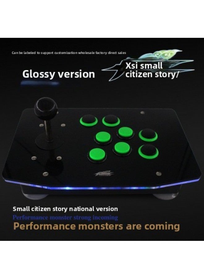 No Delay Arcade Rocker Computer Rocker USB Game Rocker 97 King Of Fighters Game Console Handle Send Accessories-Product Color:02 Matte Version Black And Green Computer Model  - Image 4