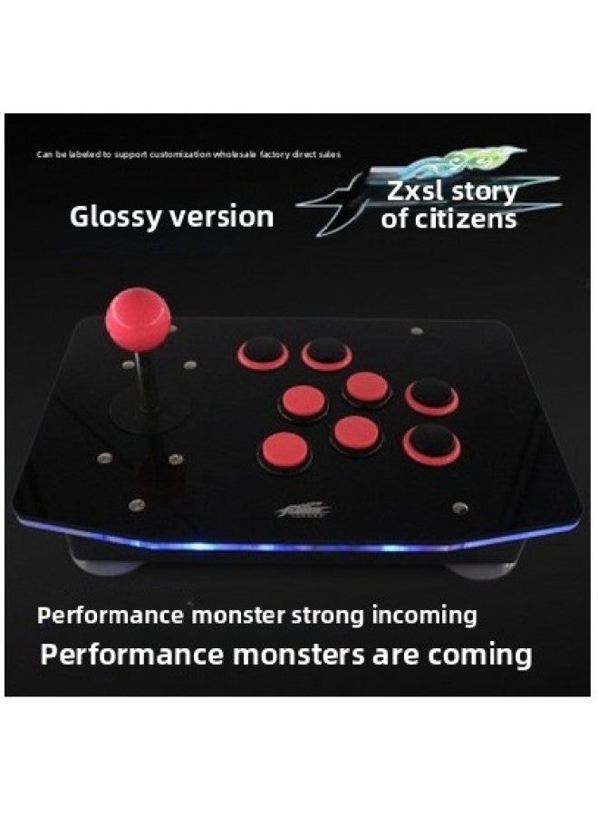 No Delay Arcade Rocker Computer Rocker USB Game Rocker 97 King Of Fighters Game Console Handle Send Accessories-Product Color:02 Matte Version Black And Green Computer Model  - Image 2