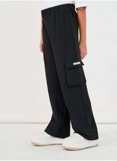 Styli Slogan Print T-Shirt with Patch Work Detail & Crago Pants Co-Ords  - Image 5