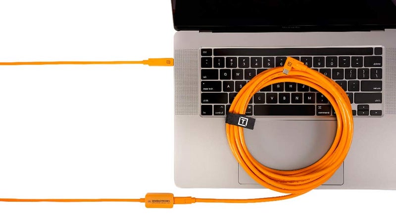 Tether Tools Pro USB-C Core Controller Extension Cable Charging Adapter (High-Visibility Orange),31 Feet - Image 5