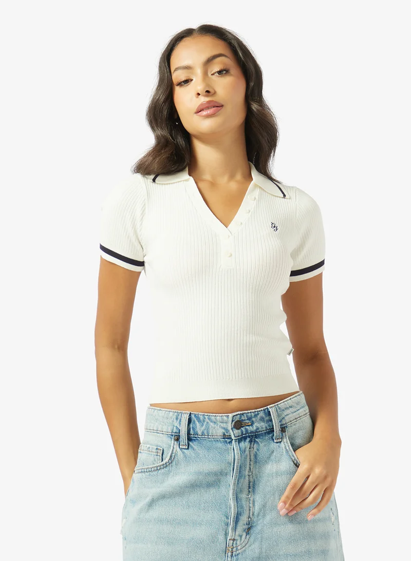 جيس جينز كنزة بياقة بولو