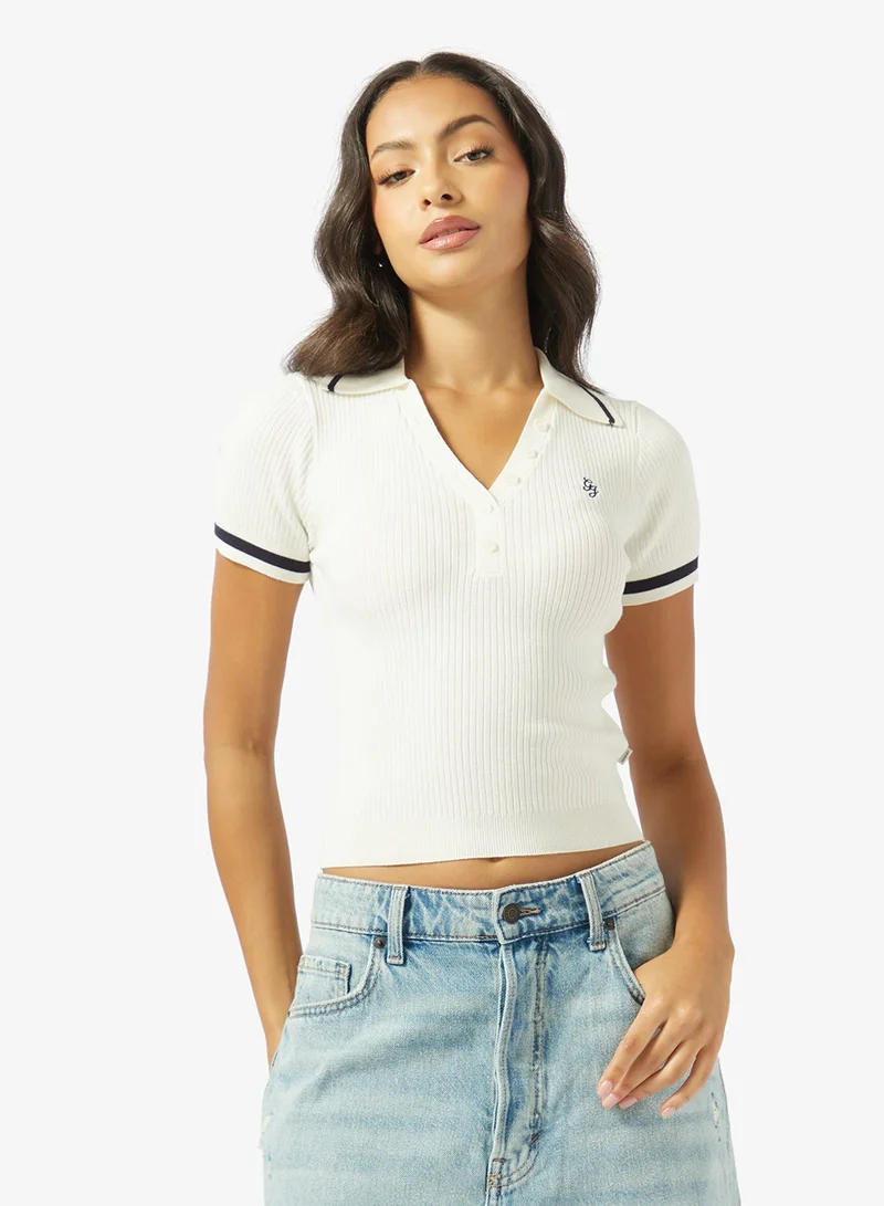 جيس جينز كنزة بياقة بولو