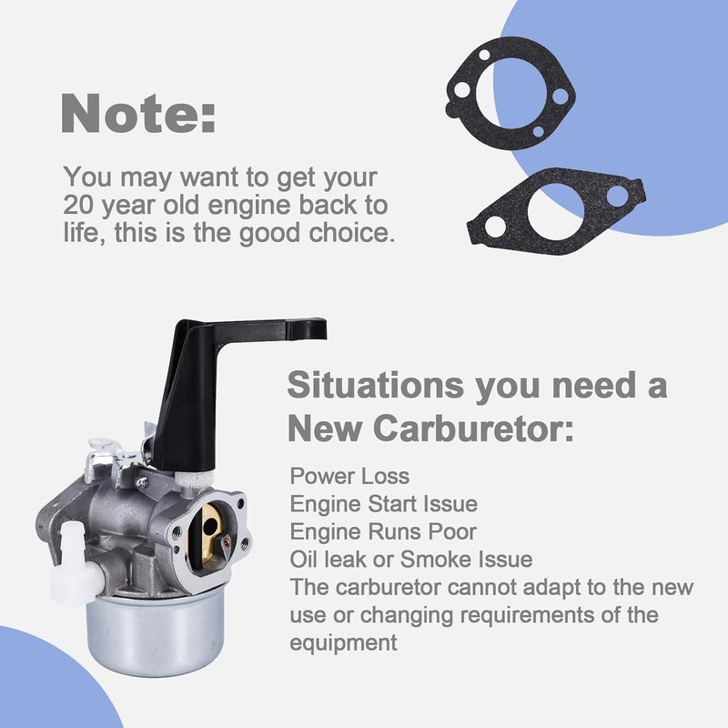 CULMKARI Carburetor with Mounting Gaskets Kit for Briggs & Stratton Engines - Image 4