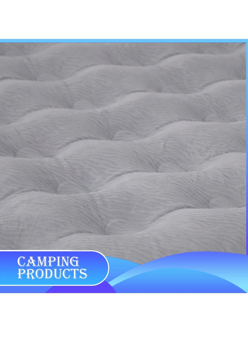 Manful Inflatable Mattress with Pump Portable Outdoor Air Mattress Foldable Single Thickened Flocking Mattress for Outdoor and Home  - Image 5