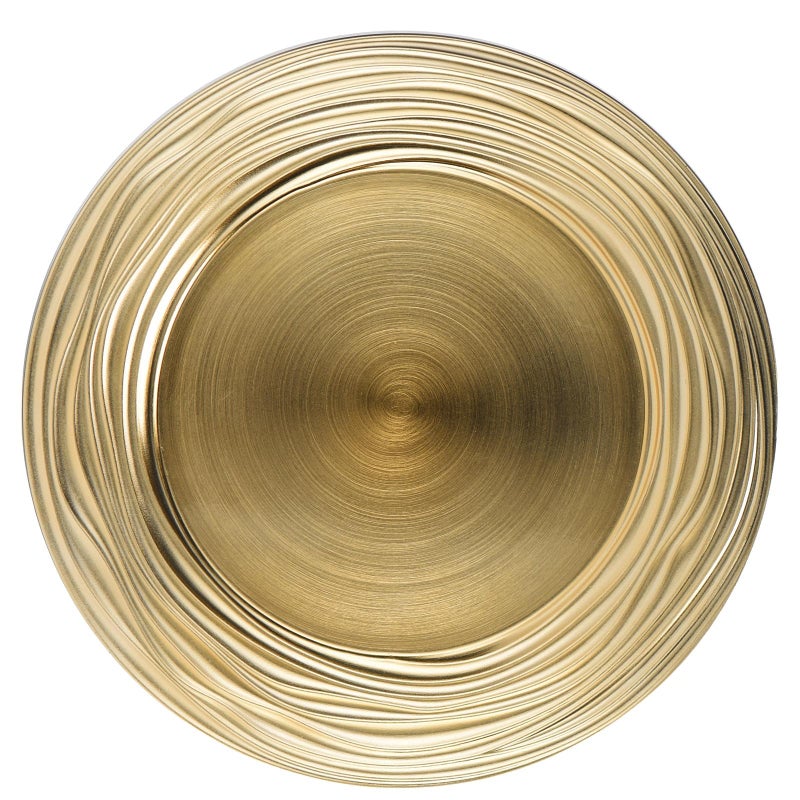 CAMOFOXIN 13 Inch Round Charger Plates, Set of 6, Dinner Chargers Bulk Wedding (Gold) - Image 1