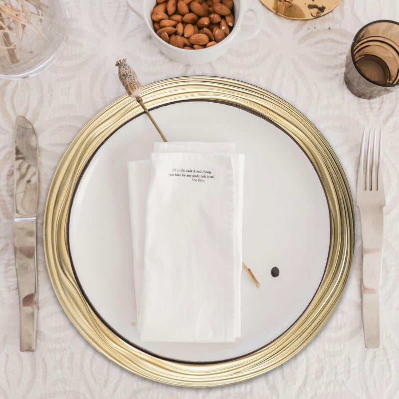 CAMOFOXIN 13 Inch Round Charger Plates, Set of 6, Dinner Chargers Bulk Wedding (Gold) - Image 5