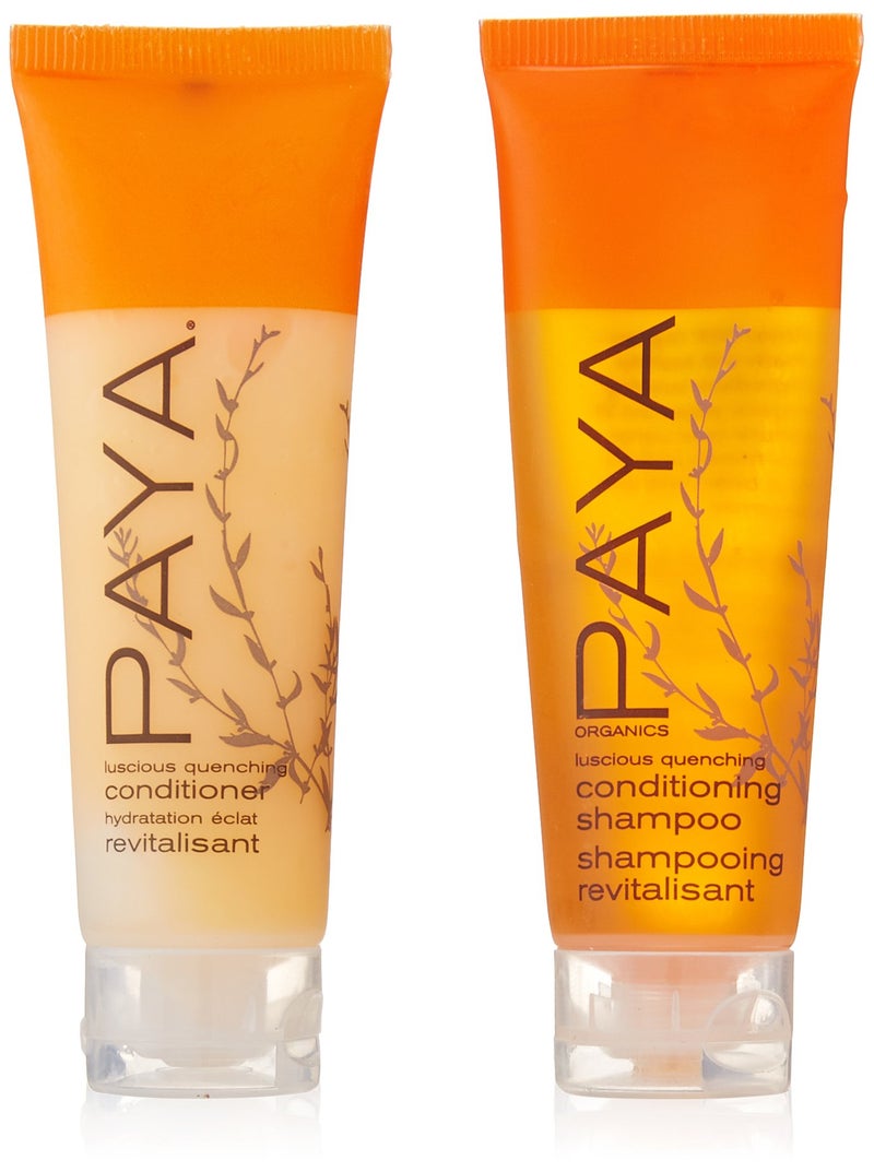 PAYA Organics Luscious Quenching Shampoo & Conditioner lot of 16 (8 of each) 1oz bottles