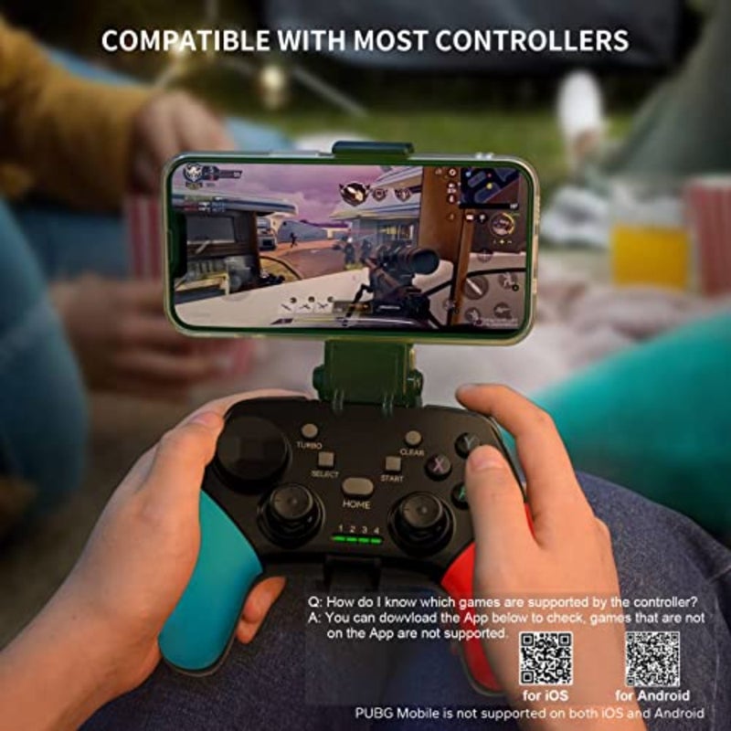 Game Controller for iPhone/iOS/Android/PC/Steam Deck with Phone Holder, Turbo, Wireless Gamepad Joystick for iPhone 15/14/13/iPad/MacBook/Samsung Galaxy/Tablet, Call of Duty, Apex -Direct Play - Image 4