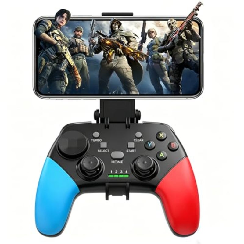 Game Controller for iPhone/iOS/Android/PC/Steam Deck with Phone Holder, Turbo, Wireless Gamepad Joystick for iPhone 15/14/13/iPad/MacBook/Samsung Galaxy/Tablet, Call of Duty, Apex -Direct Play - Image 1