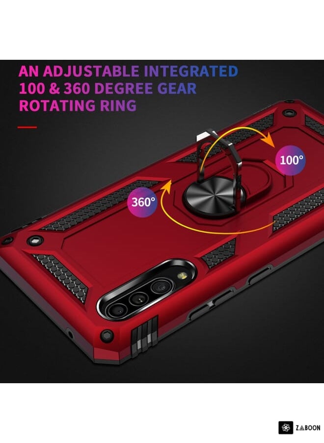 Zaboon - Protective Case Cover For Galaxy A90 5G Armor Shockproof TPU + PC Protective Case with 360 Degree Rotation Holder - Image 1