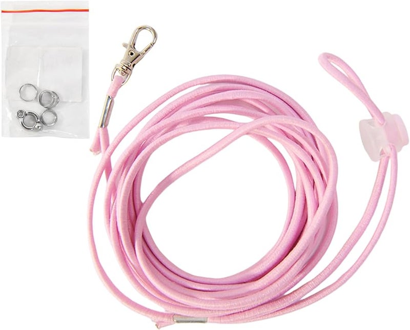 Color A Escape Proof Parrot Leash Elastic Cord Metal Ankle Rings Pet Training Rope 3Meter - Image 1