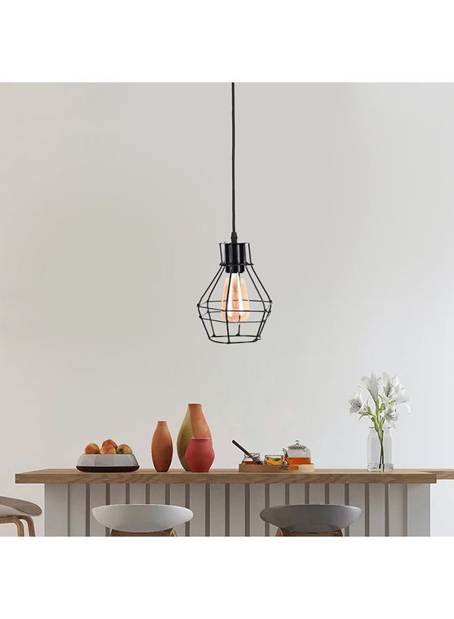 الروضة للإضاءة معلقة ريتمو 1 لمبة | حديث ديكور LED E27 معلقة مصباح سقف اضاءة داخلية مصباح معلق دلاية سقف مودرن | مناسبة لأي غرفة | | اللون: أسود | المقاس: 70x16x70 سم