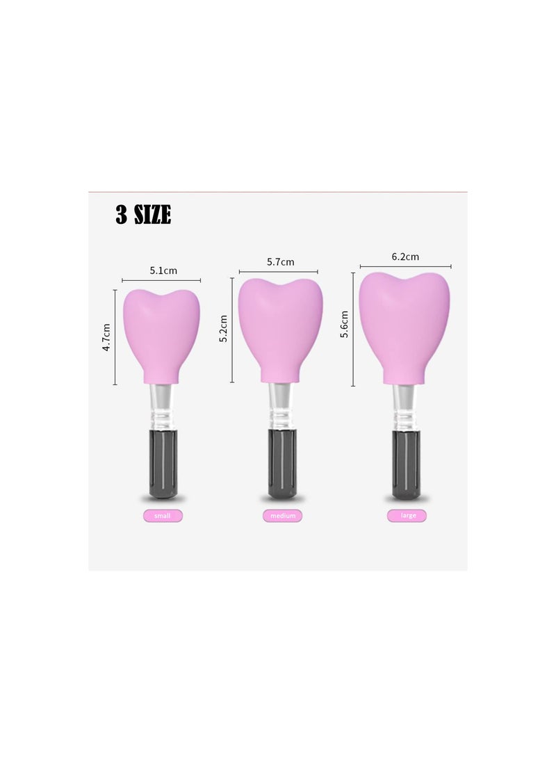 SYOSI - Reusable Makeup Brush Protector Cap, Heart Makeup Brush Cover for Travel, Purple Pink Dust-Proof Silicone Make Up Brush Cover Holder, for Travel, Dustproof Brush Protector for Makeup Lovers(6 Pcs ) - Image 1