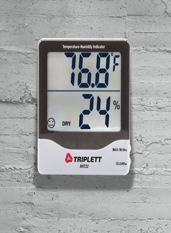 مقياس الرطوبة والحرارة الرقمي الداخلي Triplett RHT22 بشاشة عرض مزدوجة للرطوبة ودرجة الحرارة - Image 3