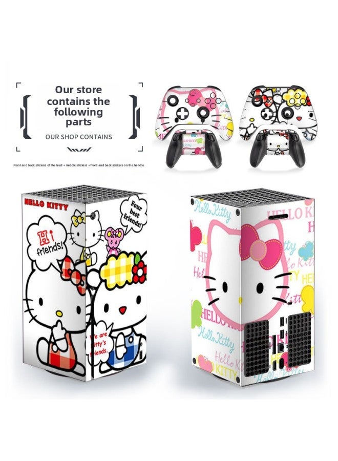 Suitable For Microsoft Xbox Series X Home Game Machine Protective Film Handle Accessories Film Safe Cartoon Stickers-Color:076