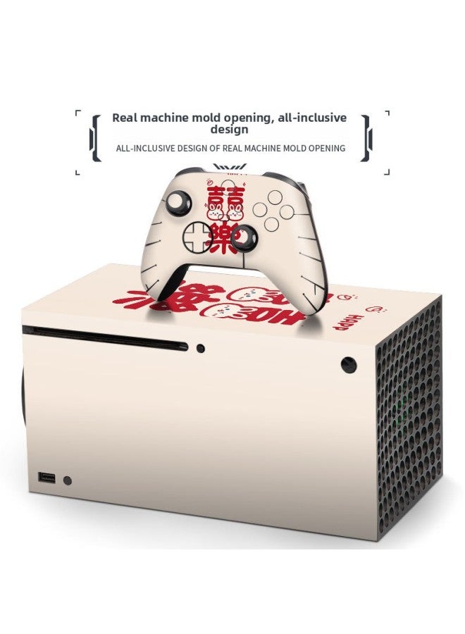 Suitable For Microsoft Xbox Series X Home Game Machine Protective Film Handle Accessories Film Safe Cartoon Stickers-Color:076